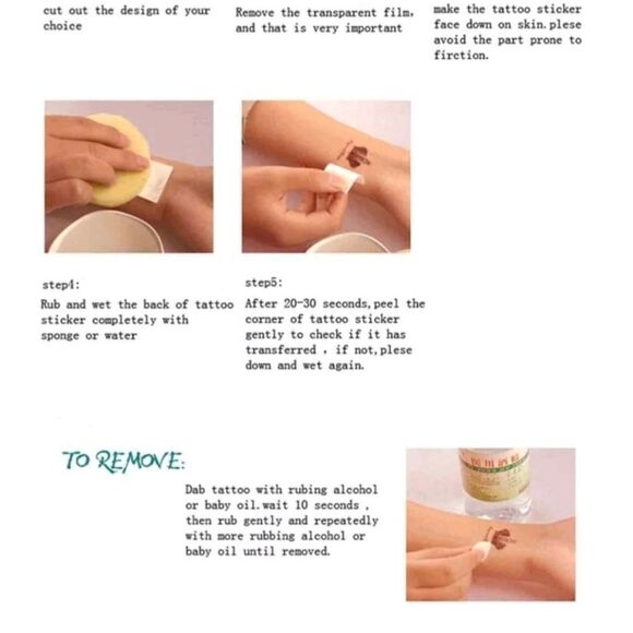 BUTTERFLY PATTERN "ETERNAL SOUL " Temporary Tattoo - Picture 4 of 7